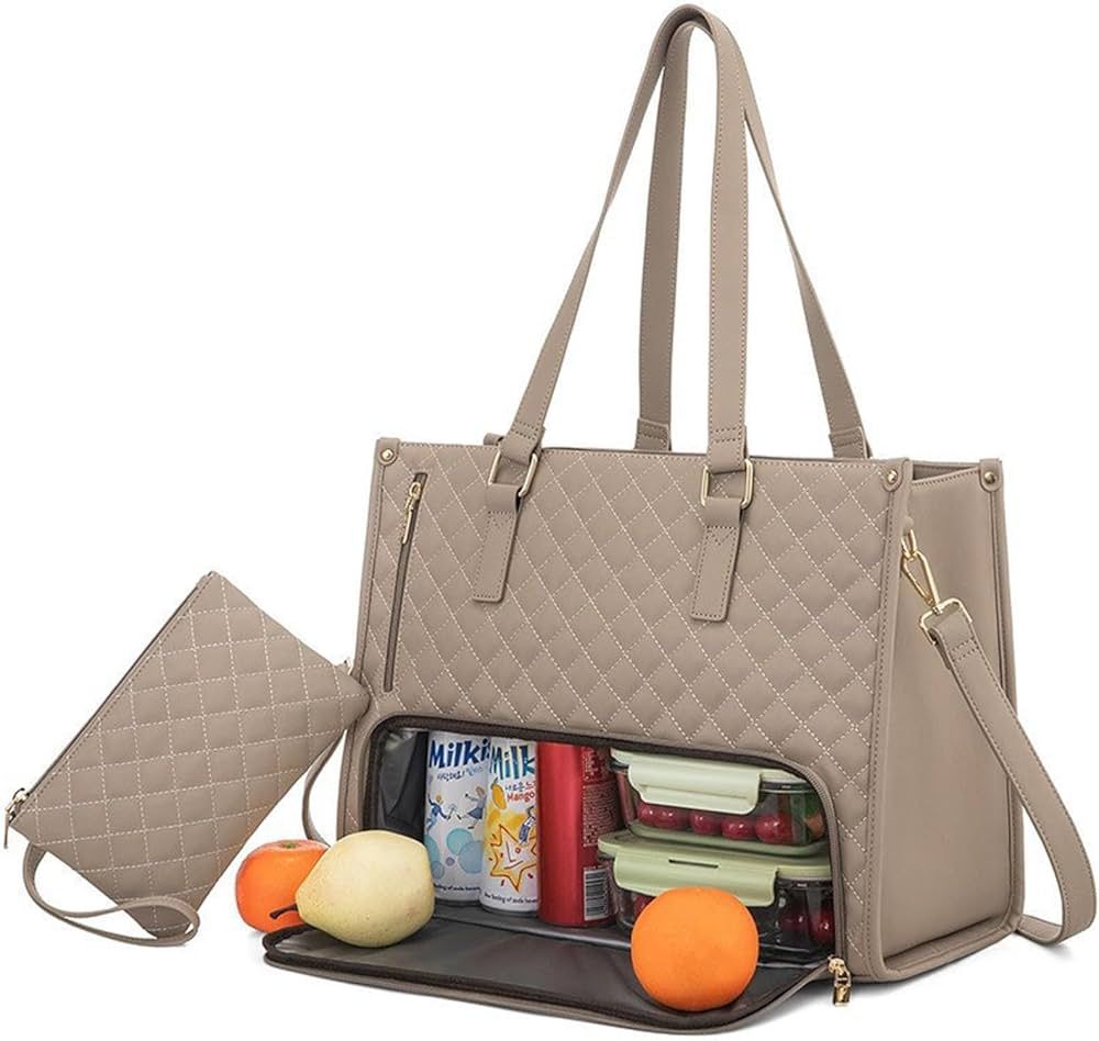 2-in-1 Insulated Lunch & Laptop Tote Bag for Women