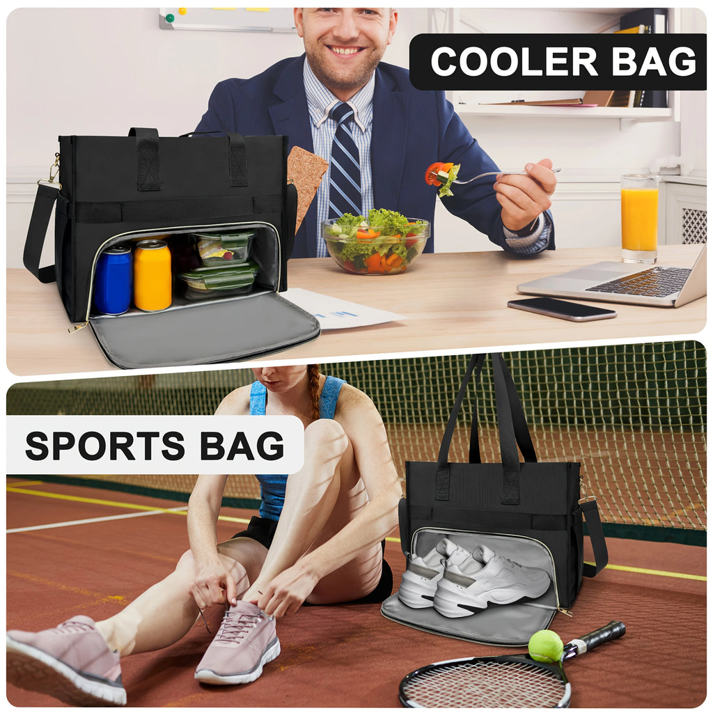 2-in-1 Laptop & Lunch Bag – Fits 15.6" Notebook + 40oz Bottle