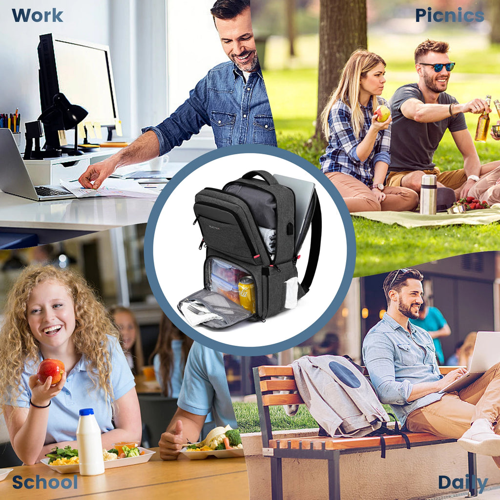 2. Leak-Proof Cooler Backpack – Durable & USB-Powered