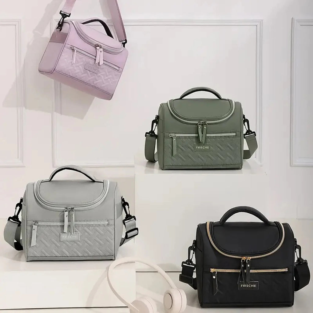 Large Insulated Lunch Cooler Bag with Shoulder Strap