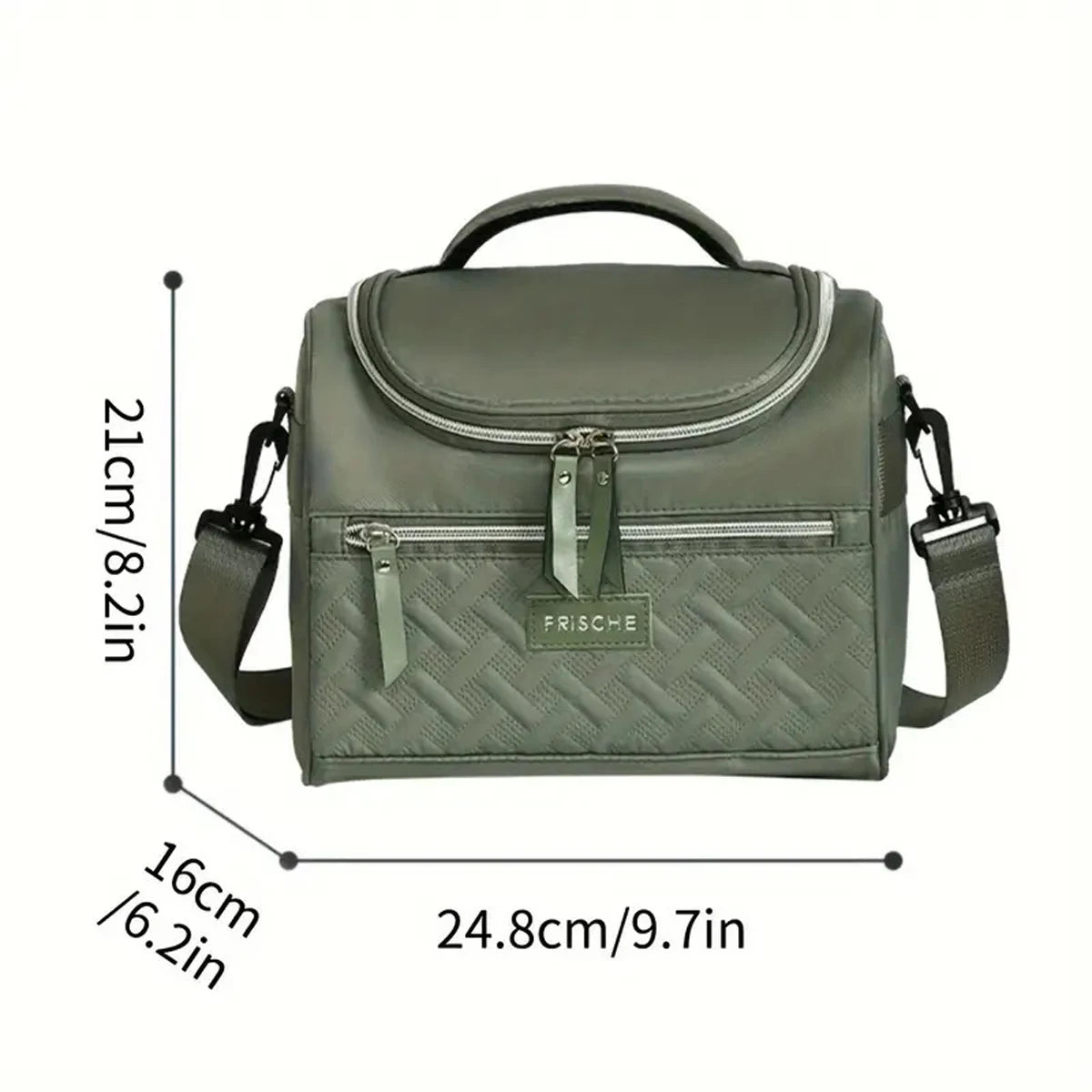 Large Insulated Lunch Cooler Bag with Shoulder Strap