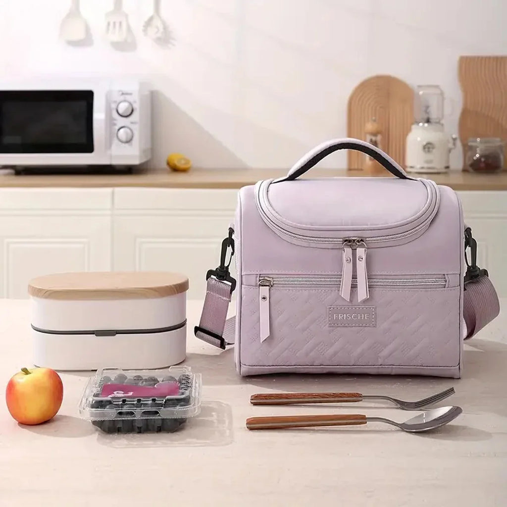 Large Insulated Lunch Cooler Bag with Shoulder Strap