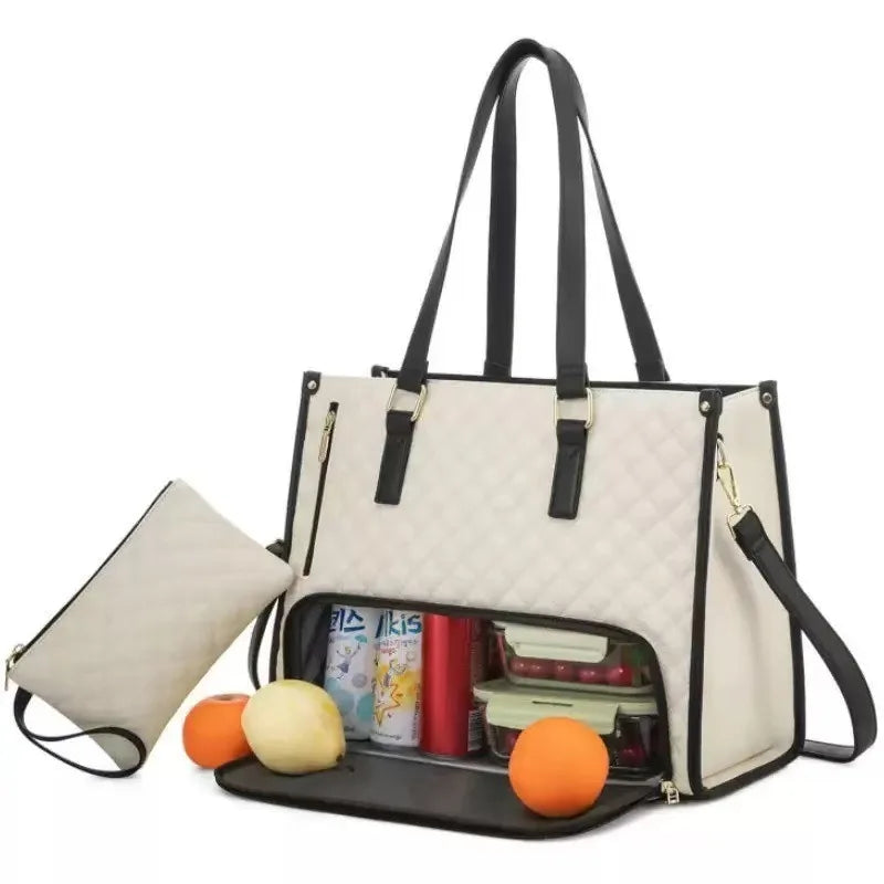2-in-1 Insulated Lunch & Laptop Tote Bag for Women
