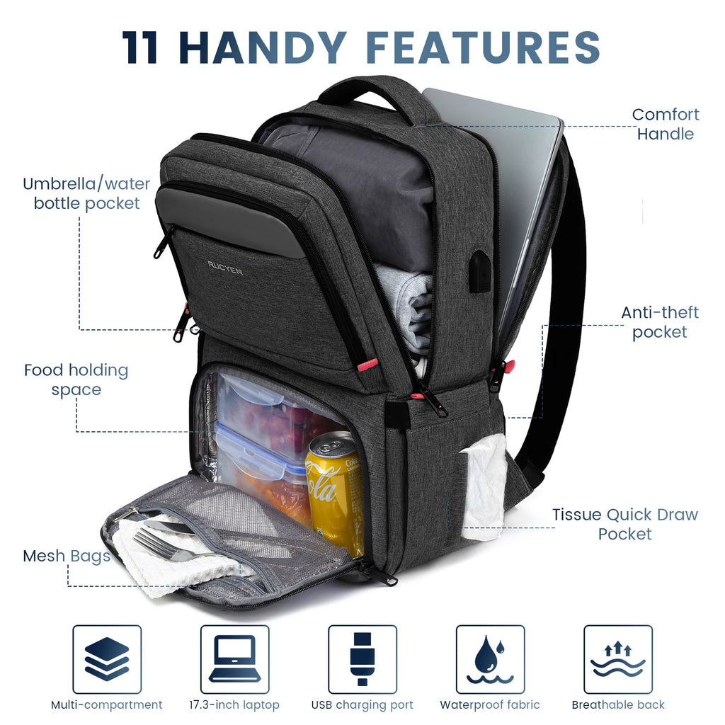 2. Leak-Proof Cooler Backpack – Durable & USB-Powered