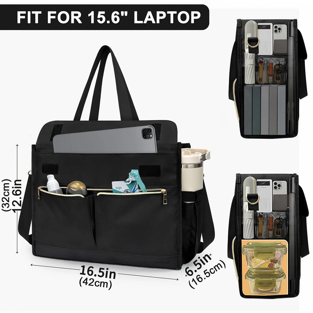 2-in-1 Laptop & Lunch Bag – Fits 15.6" Notebook + 40oz Bottle
