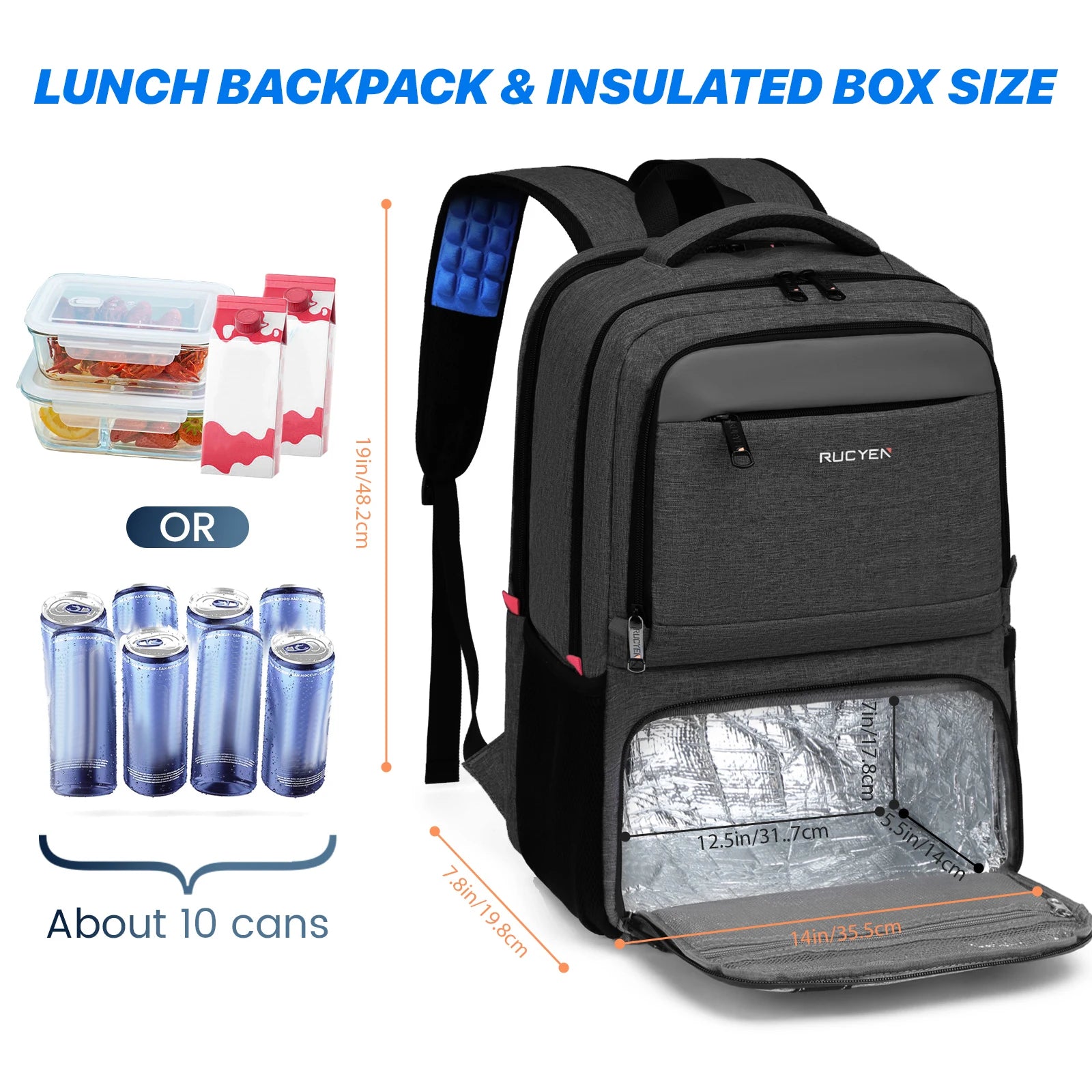 2. Leak-Proof Cooler Backpack – Durable & USB-Powered