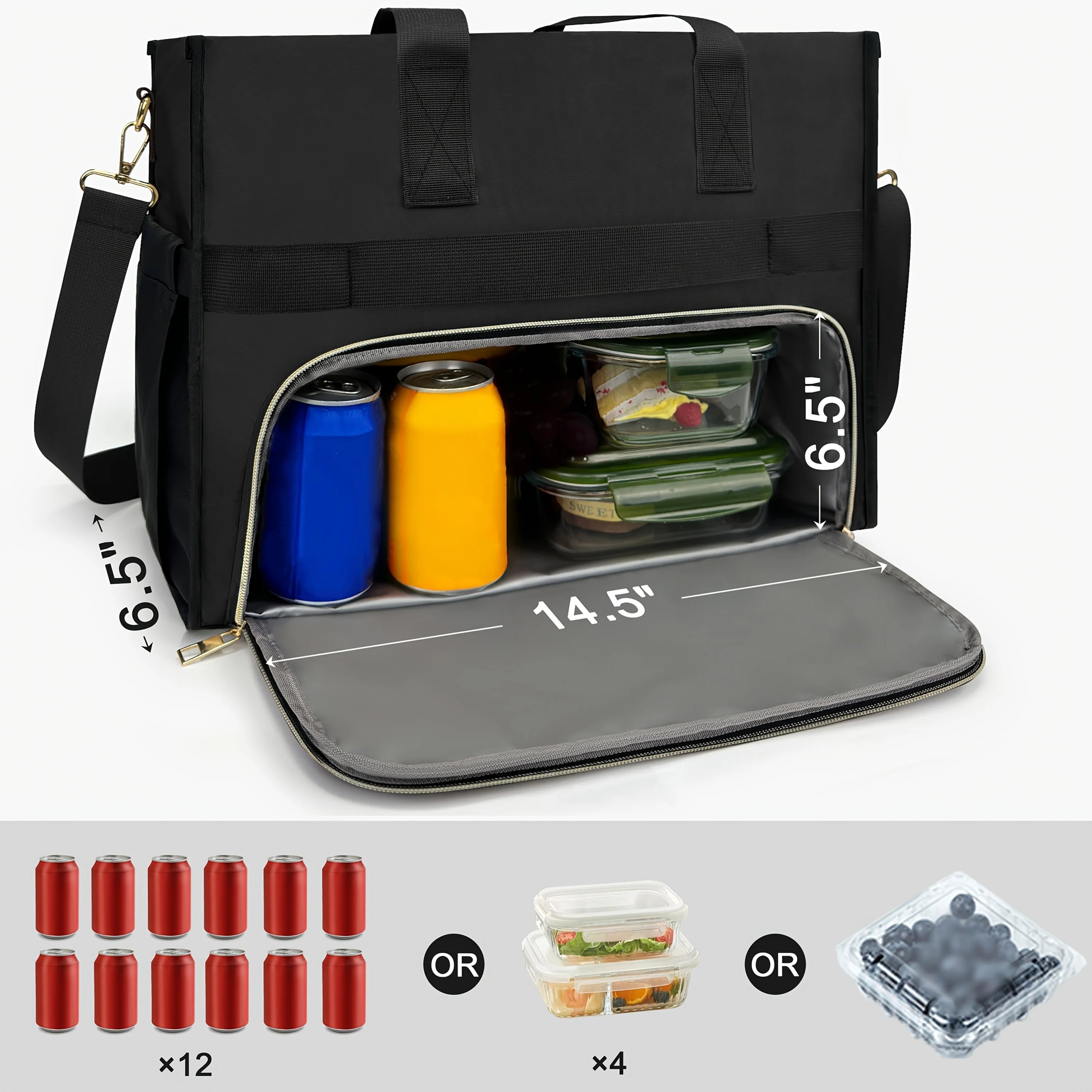 2-in-1 Laptop & Lunch Bag – Fits 15.6" Notebook + 40oz Bottle