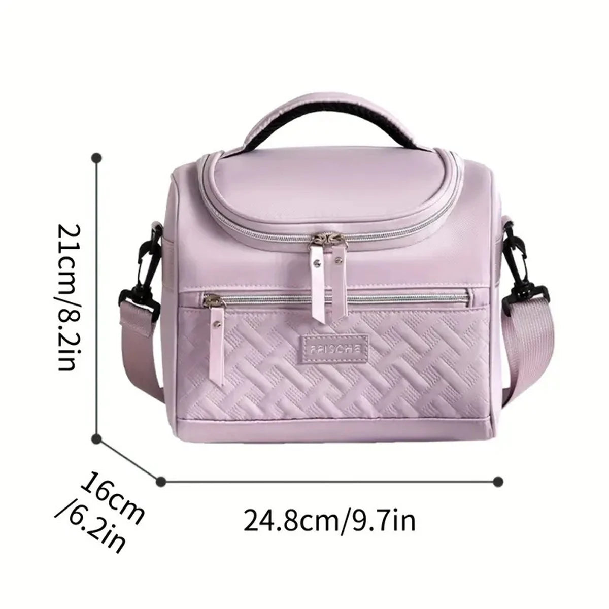 Large Insulated Lunch Cooler Bag with Shoulder Strap