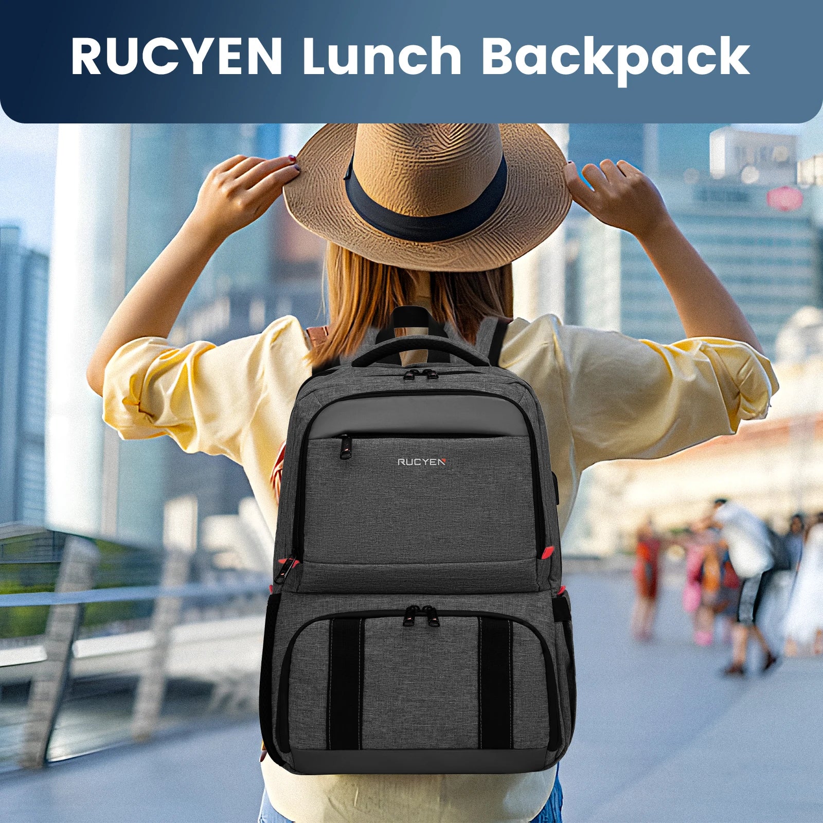 2. Leak-Proof Cooler Backpack – Durable & USB-Powered