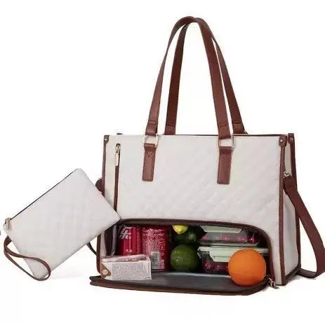 2-in-1 Insulated Lunch & Laptop Tote Bag for Women
