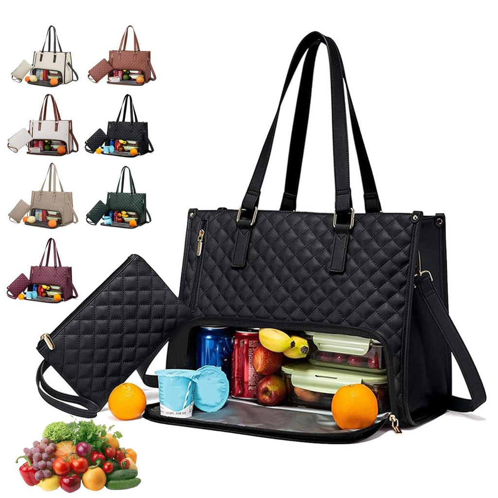 2-in-1 Insulated Lunch & Laptop Tote Bag for Women